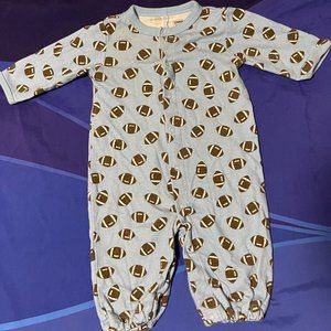 🔥6/$10🔥 Gymboree Baby Boy Coveralls, 3-6 Months, Footballs